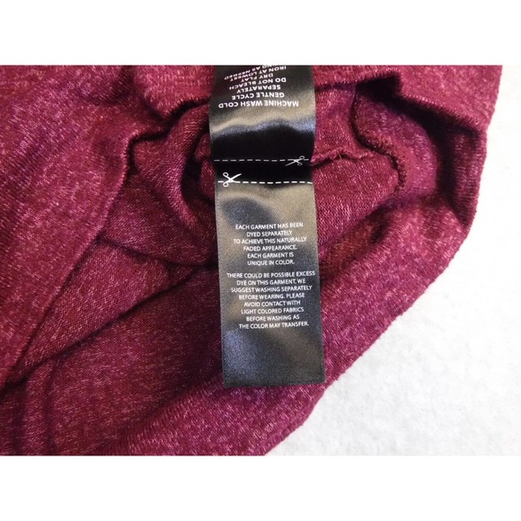 Buffalo David Bitton Size Medium Raglan Long-Sleeved Shirt in Heathered Maroon - Picture 5 of 7